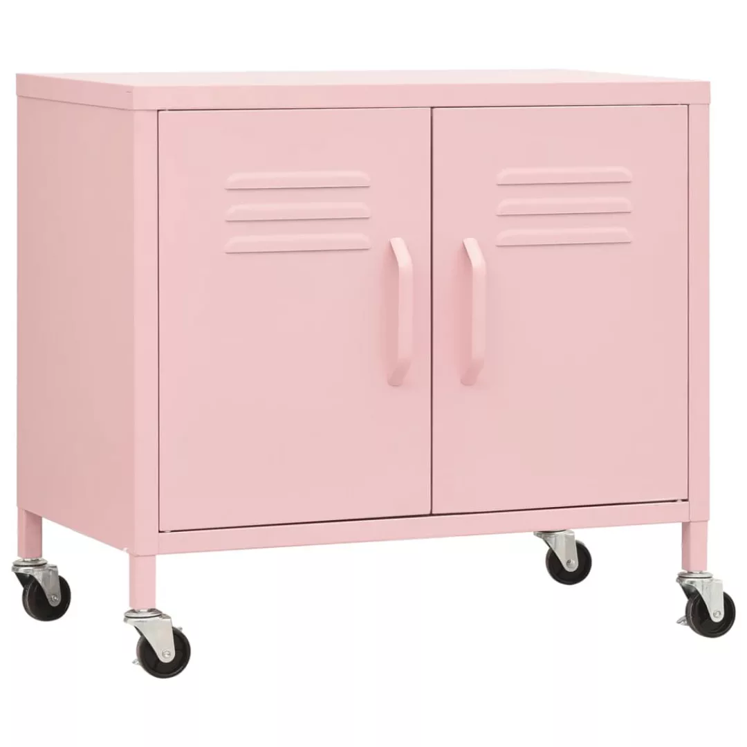 vidaXL Aktenschrank Lagerschrank Rosa 60x35x49 cm Stahl günstig online kaufen