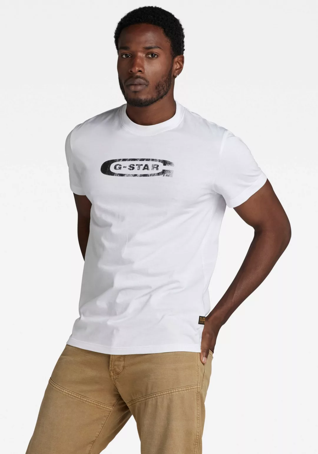G-Star RAW T-Shirt "Distressed old school logo" günstig online kaufen