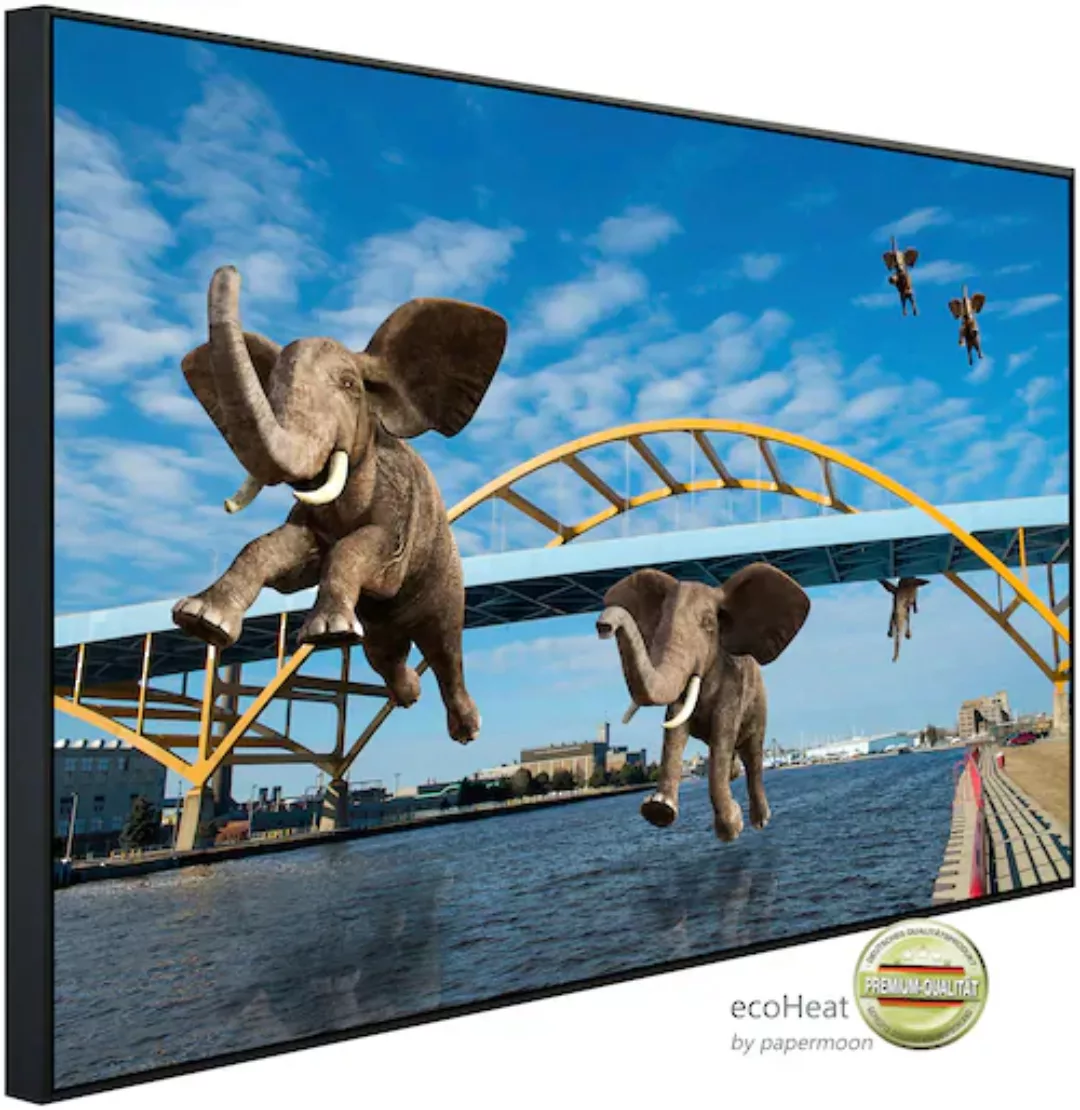 Papermoon Infrarotheizung »Surreale fliegende Elefanten«, sehr angenehme St günstig online kaufen