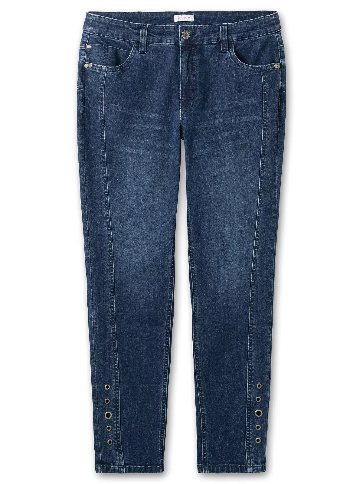 Sheego Stretch-Jeans "Große Größen", mit Zierösen, in Five-Pocket-Form günstig online kaufen