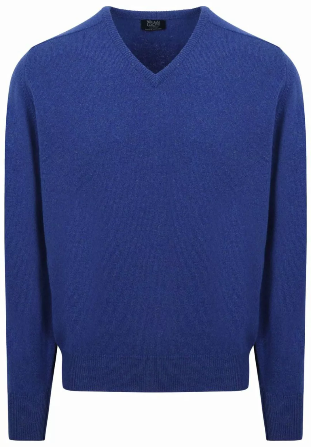William Lockie V-Auschnitt Pullover Lammwolle Royal Blue - Größe 3XL günstig online kaufen