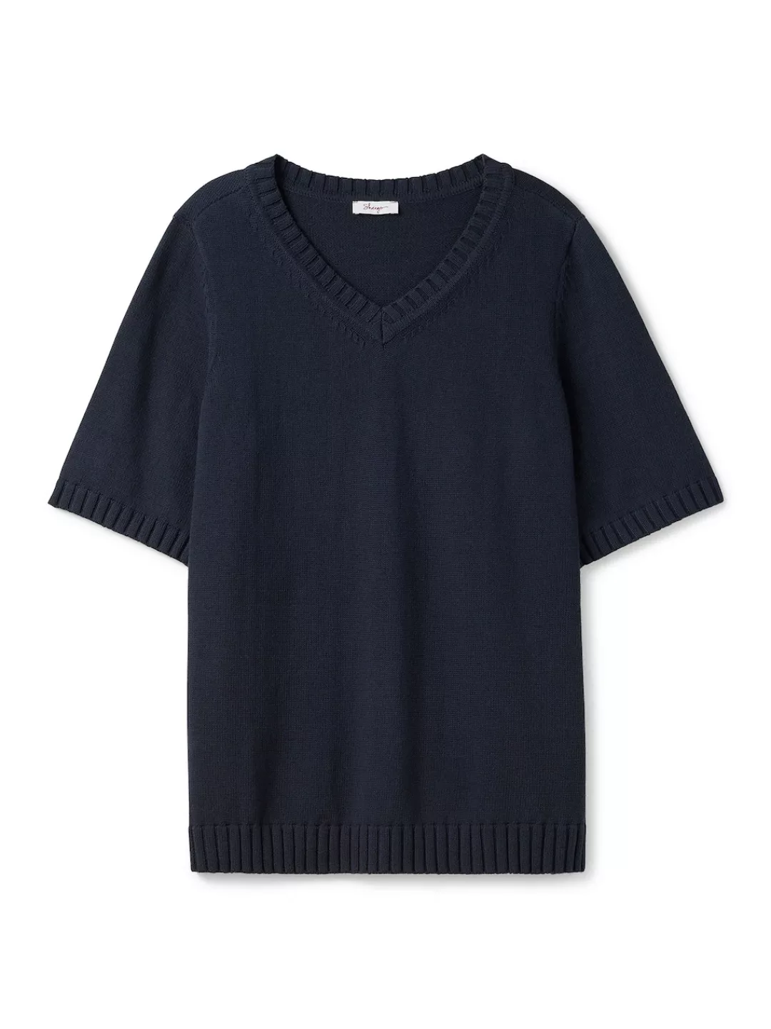 Sheego V-Ausschnitt-Pullover "Große Größen", aus reiner Baumwolle günstig online kaufen