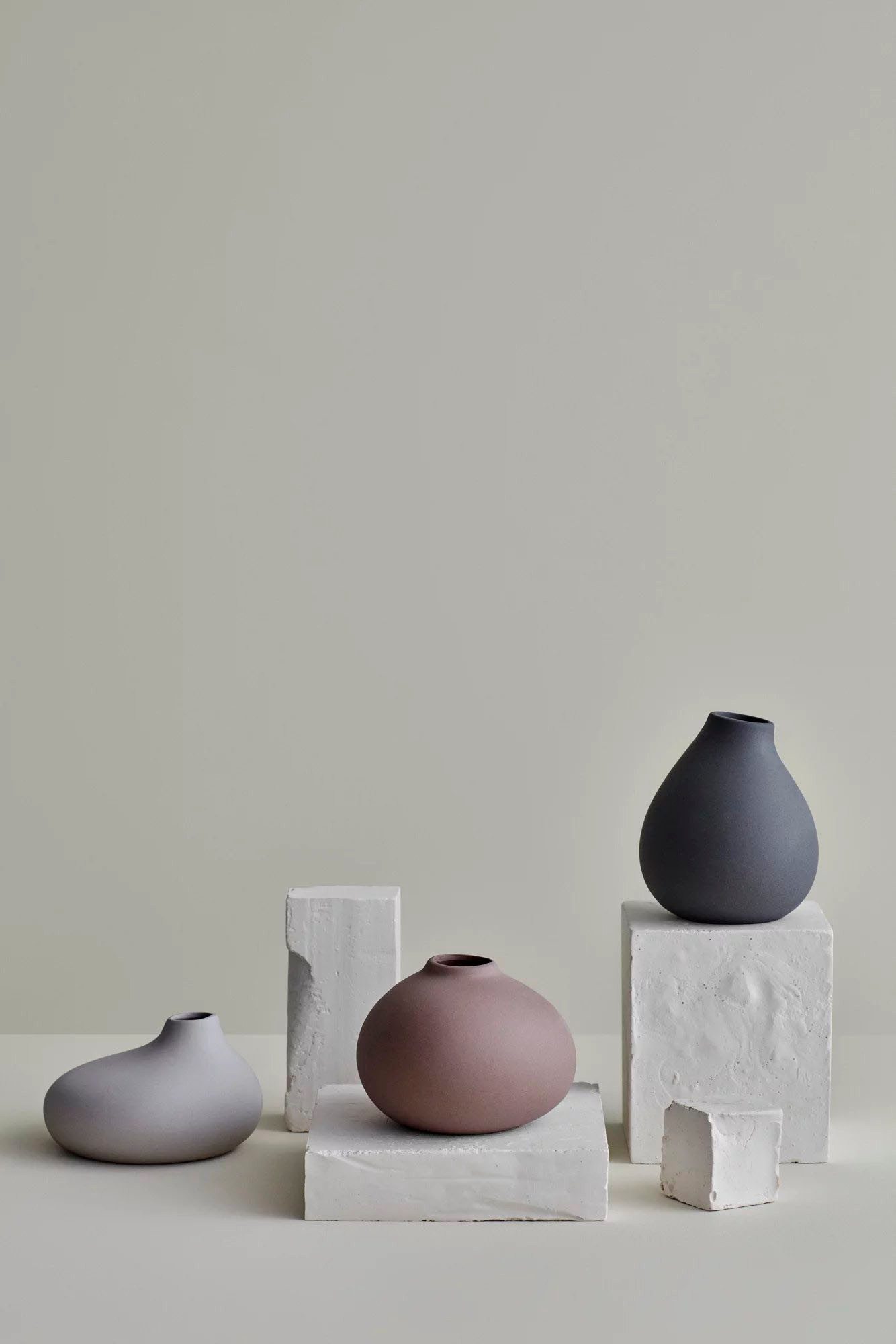 BLOMUS Dekovase "NONA, aus Porzellan, unglasiert", (Set, 3 St.), Vase in 3 günstig online kaufen