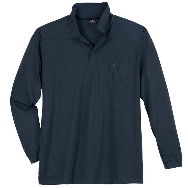 RAGMAN Poloshirt Große Größen Herren Langarm-Polo marine Softknit Ragman günstig online kaufen