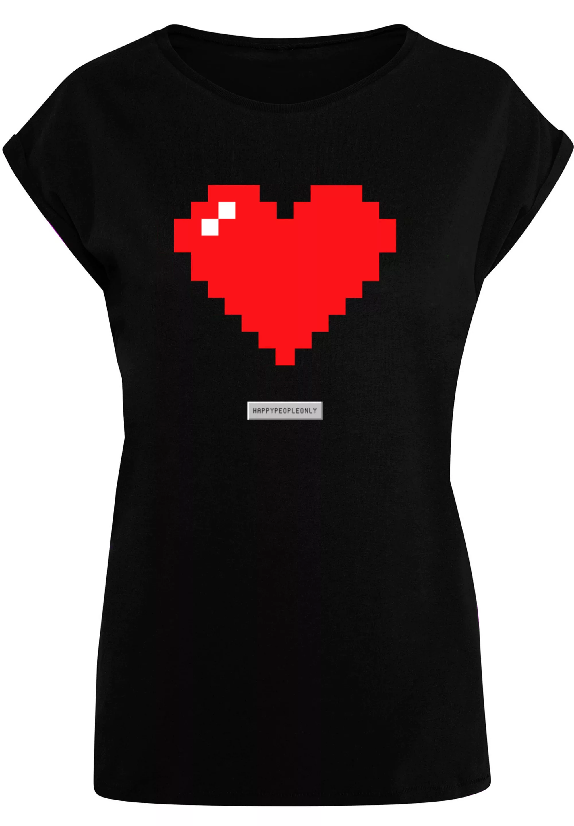 F4NT4STIC T-Shirt "Pixel Herz Good Vibes Happy People" günstig online kaufen
