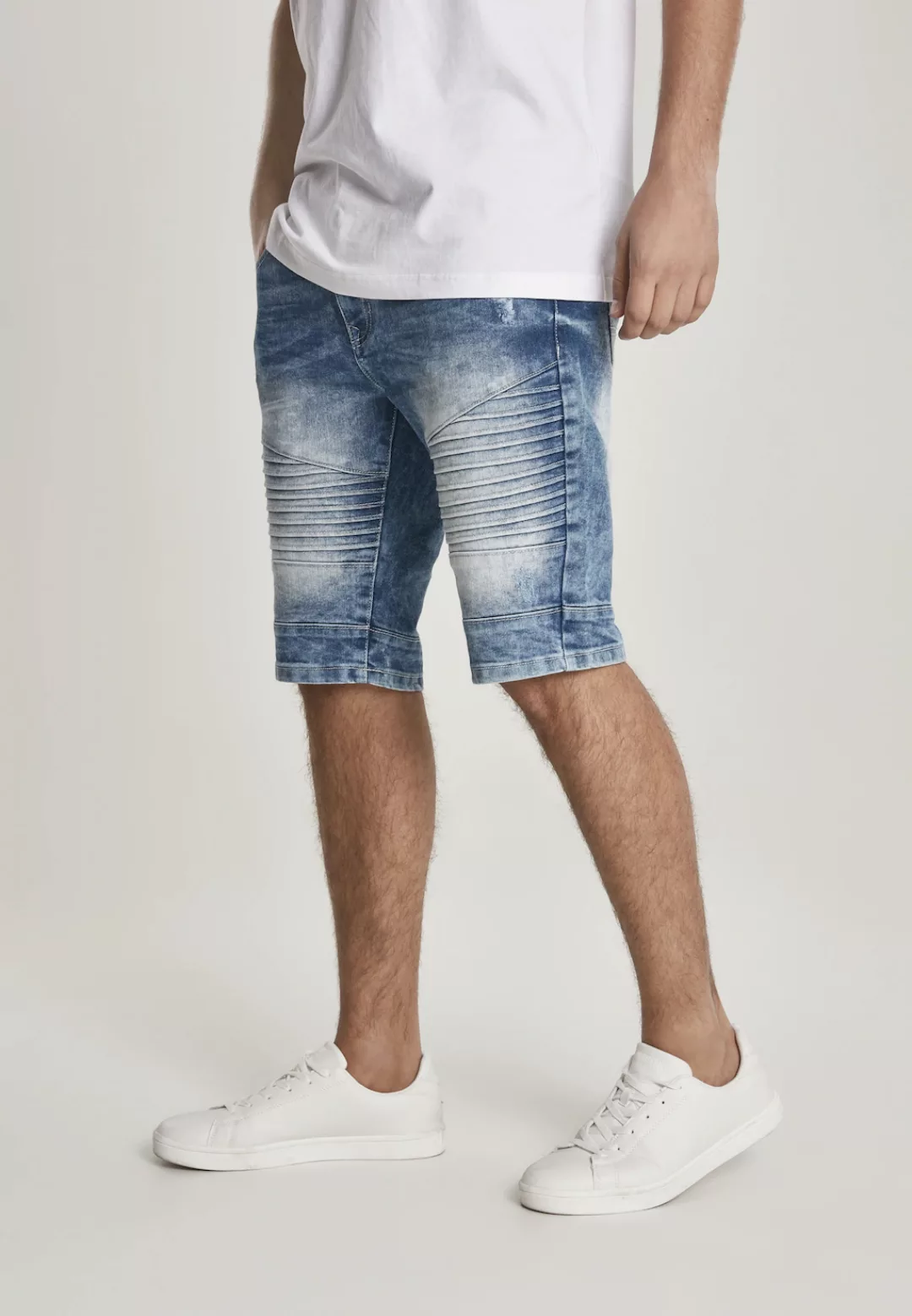 Southpole Stoffhose "Southpole Herren Biker Denim Shorts", (1 tlg.) günstig online kaufen