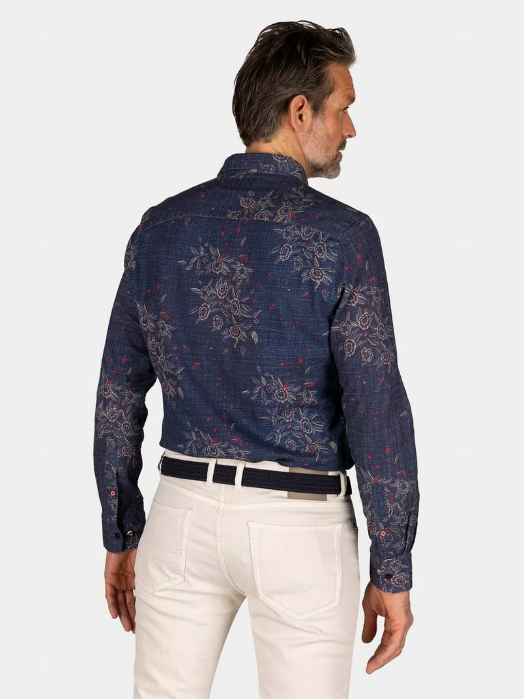NZA Hemd Gunner Print Navy - Größe M günstig online kaufen