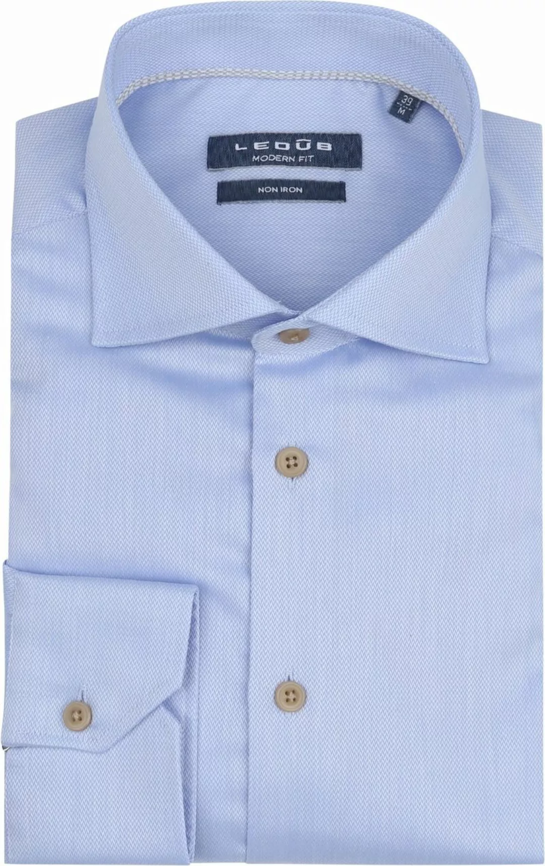 Ledub Hemd Hellblau  - Größe 44 günstig online kaufen