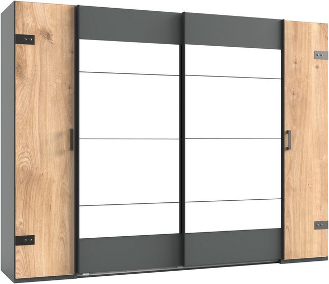 Wimex Dreh-/Schwebetürenschrank in braun mit 4 Türen und 10 Einlegeböden (B günstig online kaufen