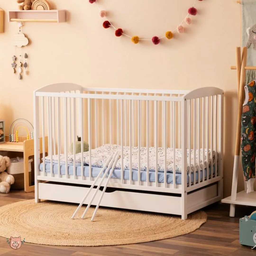 Alcube Babybett EMMI, zum freiwilliger schlafen, Schublade optional, 60x120 günstig online kaufen