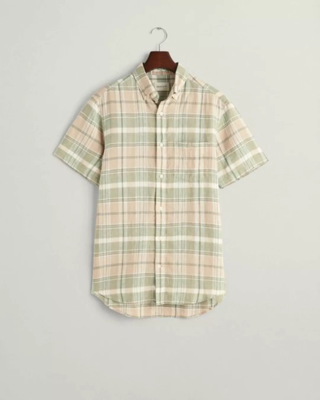 Gant Outdoorhemd Regular Fit Madras Leinen Kurzarmhemd günstig online kaufen
