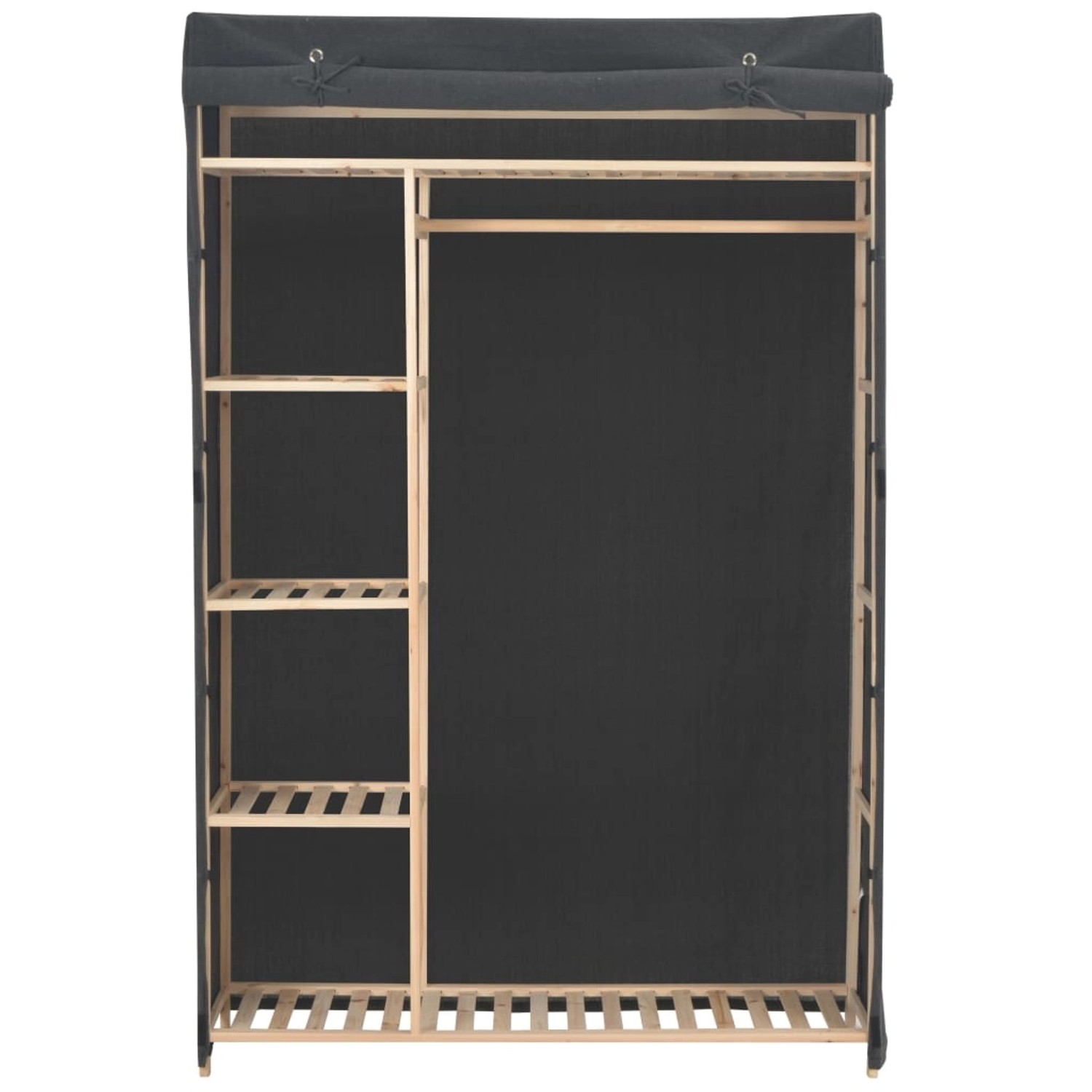 vidaXL Kleiderschrank Grau 110 x 40 x 170 cm Stoff günstig online kaufen