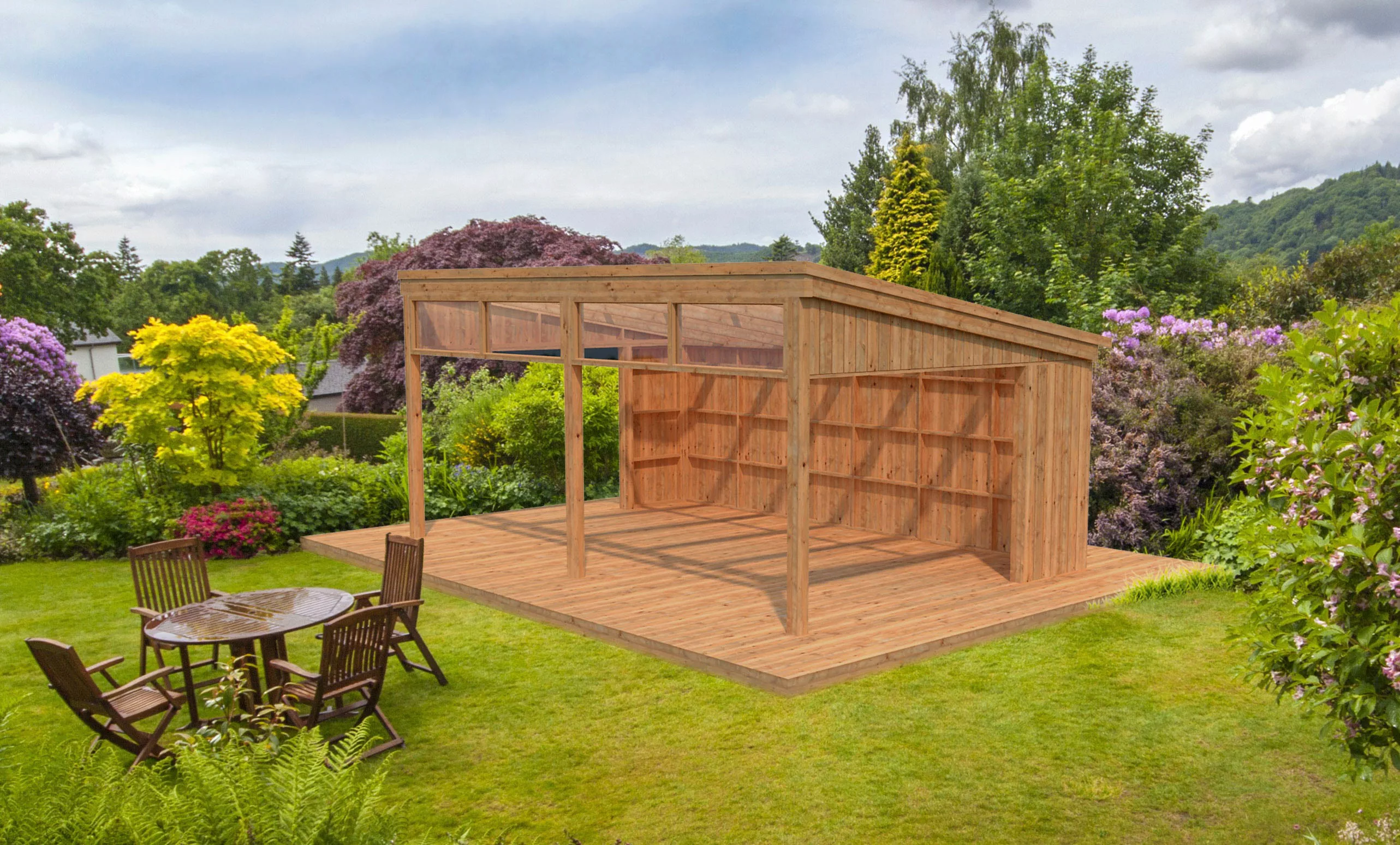 Palmako Holzpavillon "Nova", mit Oberlicht, BxT: 617x397 cm, hellbraun günstig online kaufen