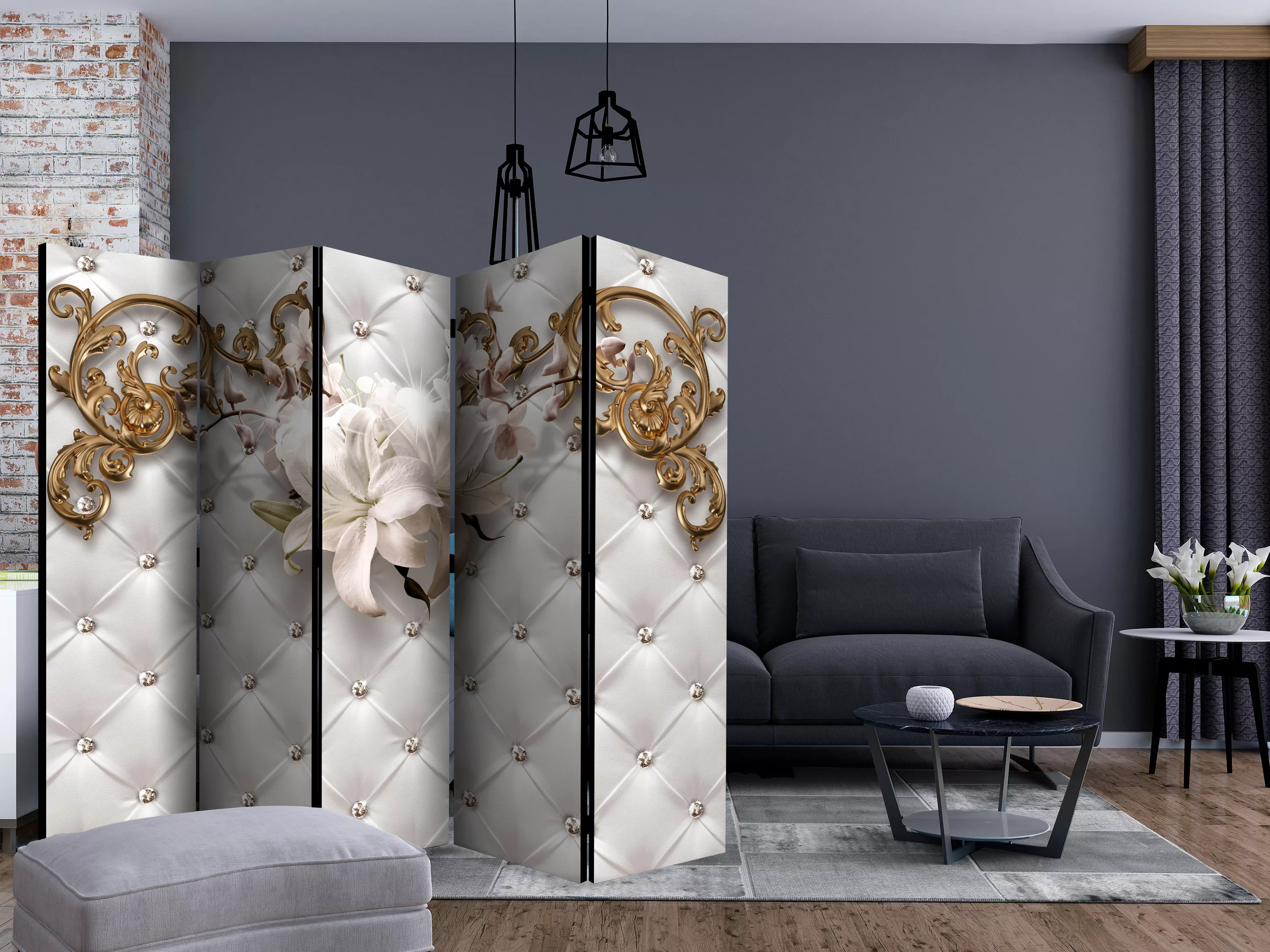 5-teiliges Paravent - Royal Dazzle Ii [room Dividers] günstig online kaufen