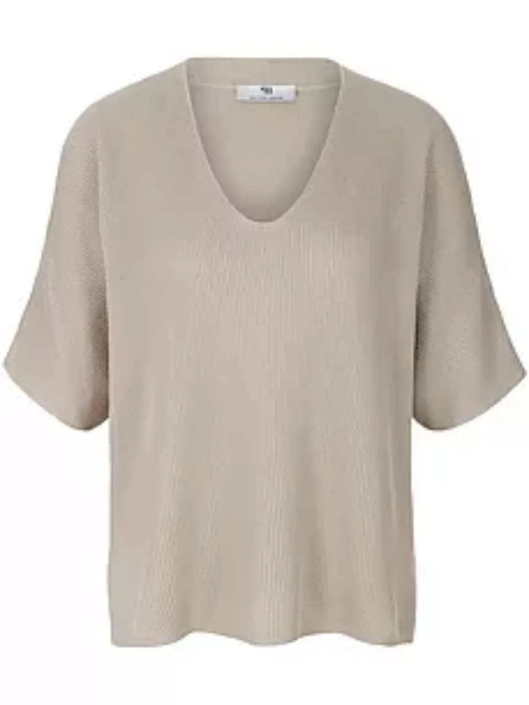V-Pullover aus 100% Baumwolle Supima Peter Hahn beige günstig online kaufen