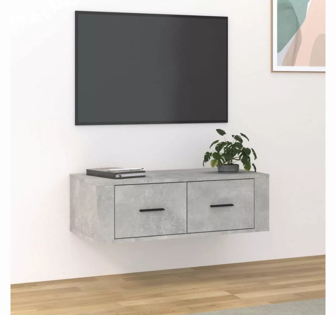 vidaXL TV-Schrank TV-Wandschrank Betongrau 80x36x25 cm Holzwerkstoff (1-St) günstig online kaufen
