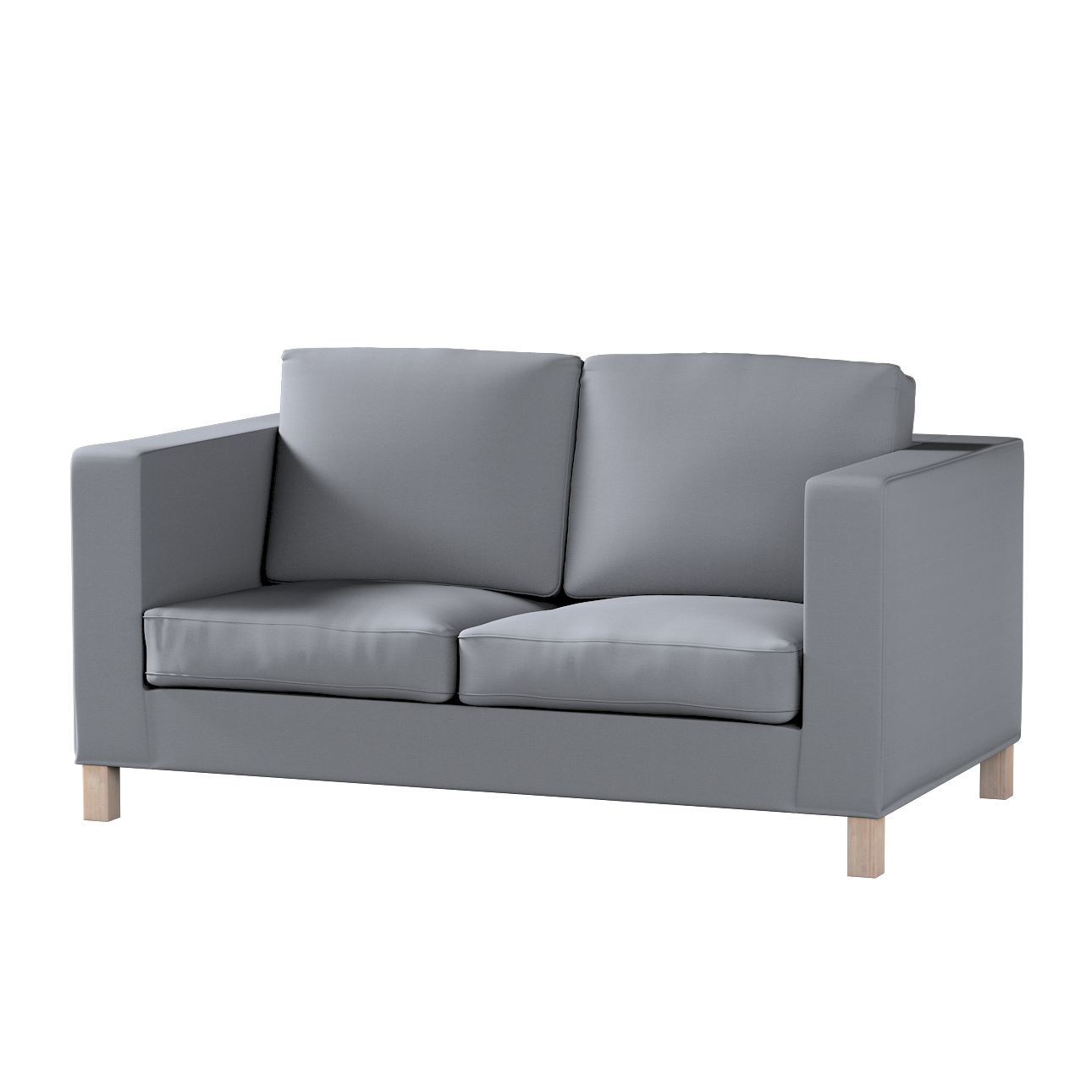 Bezug für Karlanda 2-Sitzer Sofa nicht ausklappbar, kurz, silbergrau, 60cm günstig online kaufen