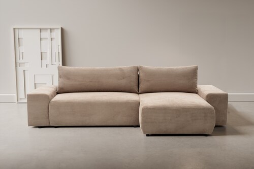 WERK2 Ecksofa "Amsterdam", Design Ecksofa mit hohem Komfort, Schlaffunktion günstig online kaufen