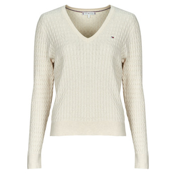 Tommy Hilfiger  Pullover CO CABLE FINE GG V-NK LS SWT günstig online kaufen