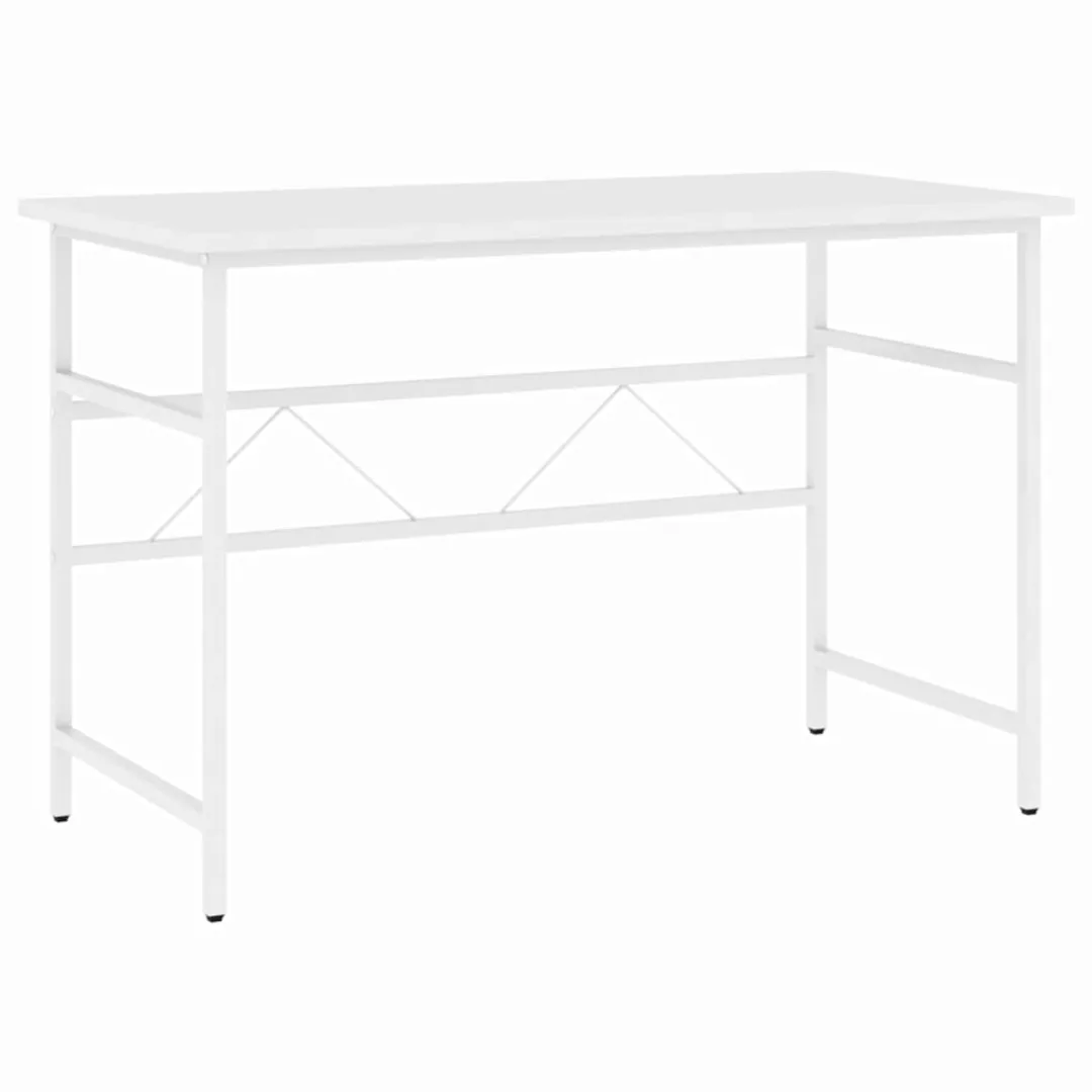 Computertisch Weiß 105x55x72 Cm Mdf Und Metall günstig online kaufen