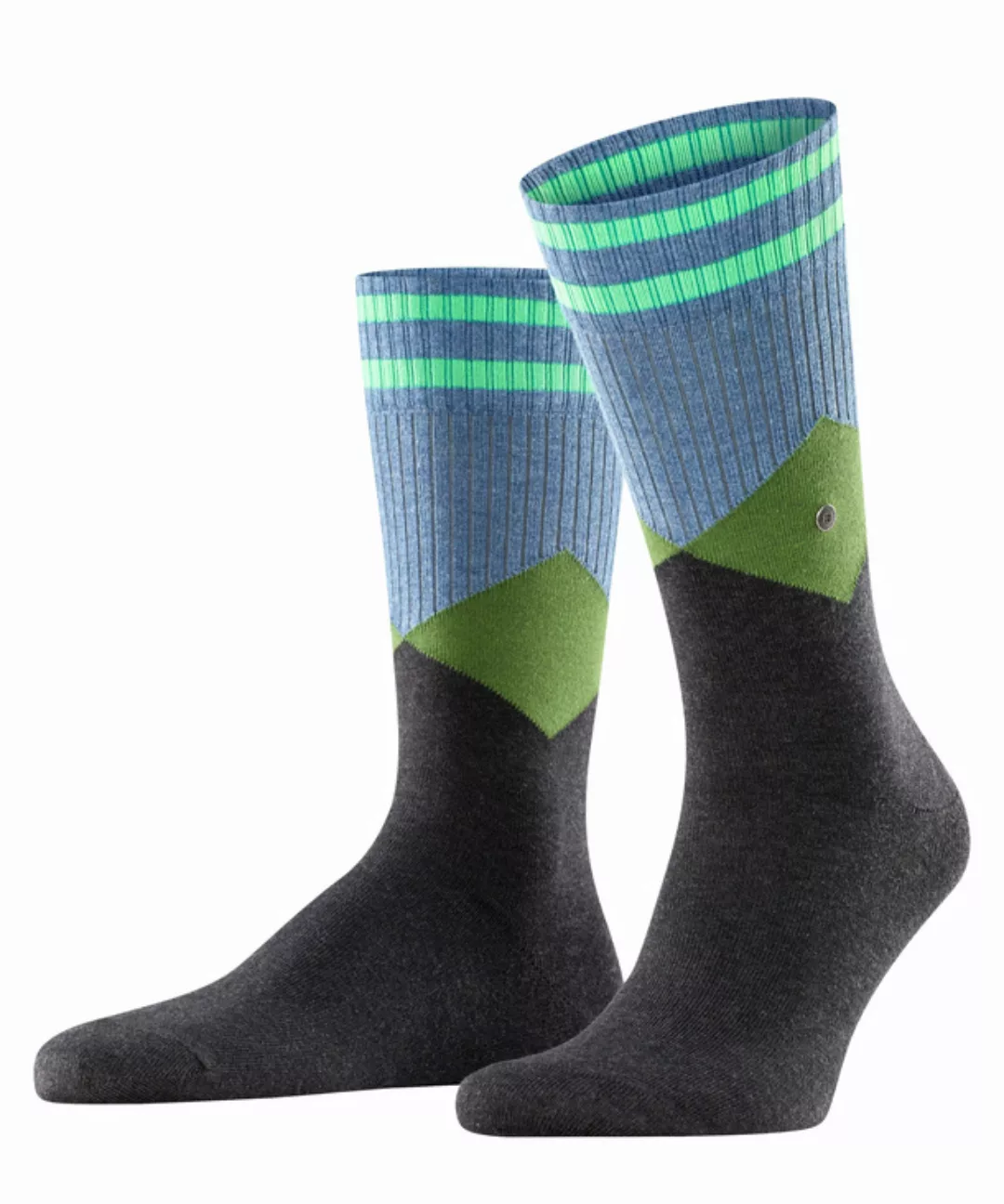 Burlington Sports Rhomb Herren Socken, 40-46, Grau, AnderesMuster, Baumwoll günstig online kaufen