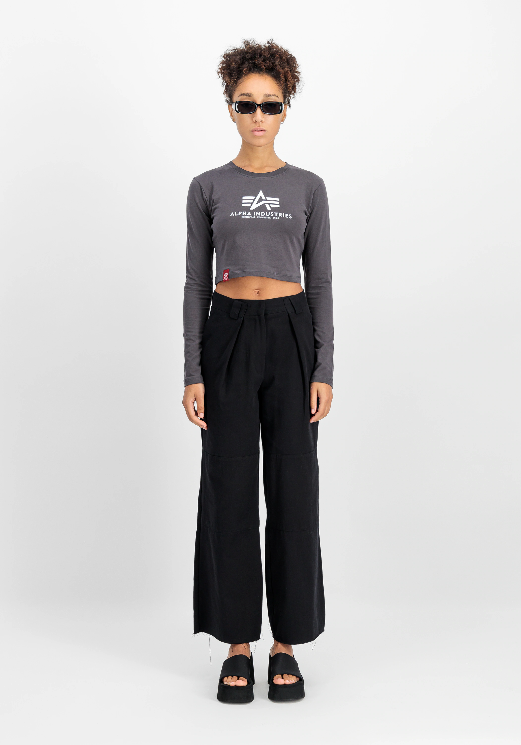 Alpha Industries Sweater "Basic Cropped Longsleeve W Longsleeve" günstig online kaufen