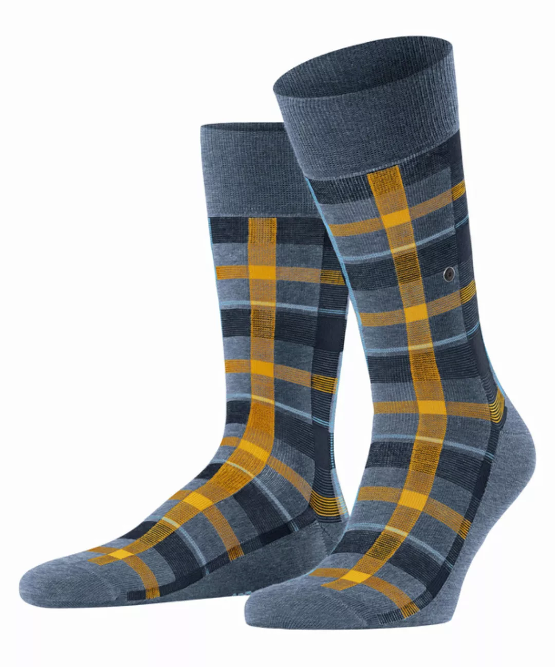 Burlington Heritage Check Herren Socken, 40-46, Blau, AnderesMuster, Baumwo günstig online kaufen