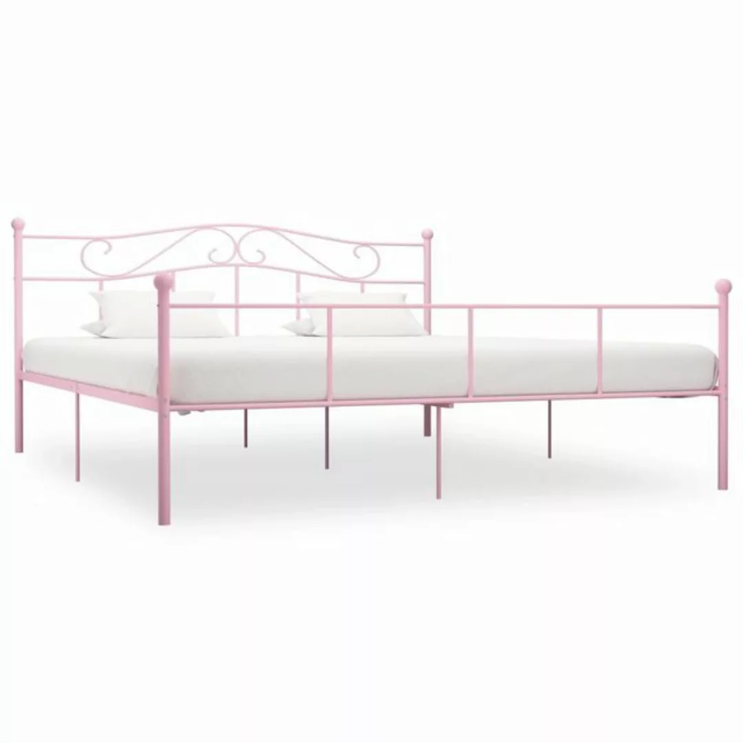 furnicato Bett Bettgestell Rosa Metall 180x200 cm günstig online kaufen