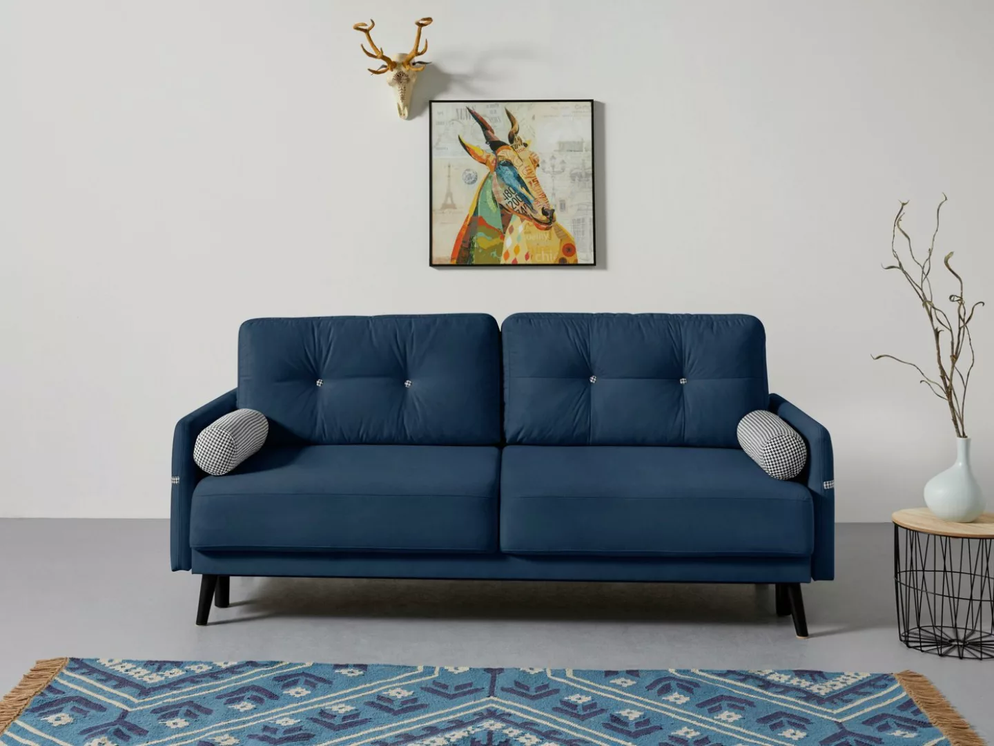 INOSIGN Schlafsofa "Emily", incl. Bettfunktion und Bettkasten, Seitentache günstig online kaufen