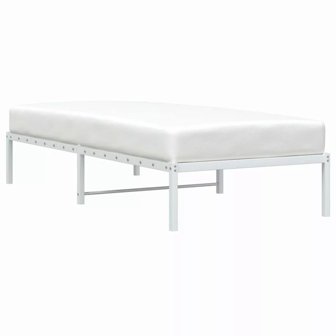 vidaXL Bett Bettgestell Metall Weiß 90x200 günstig online kaufen