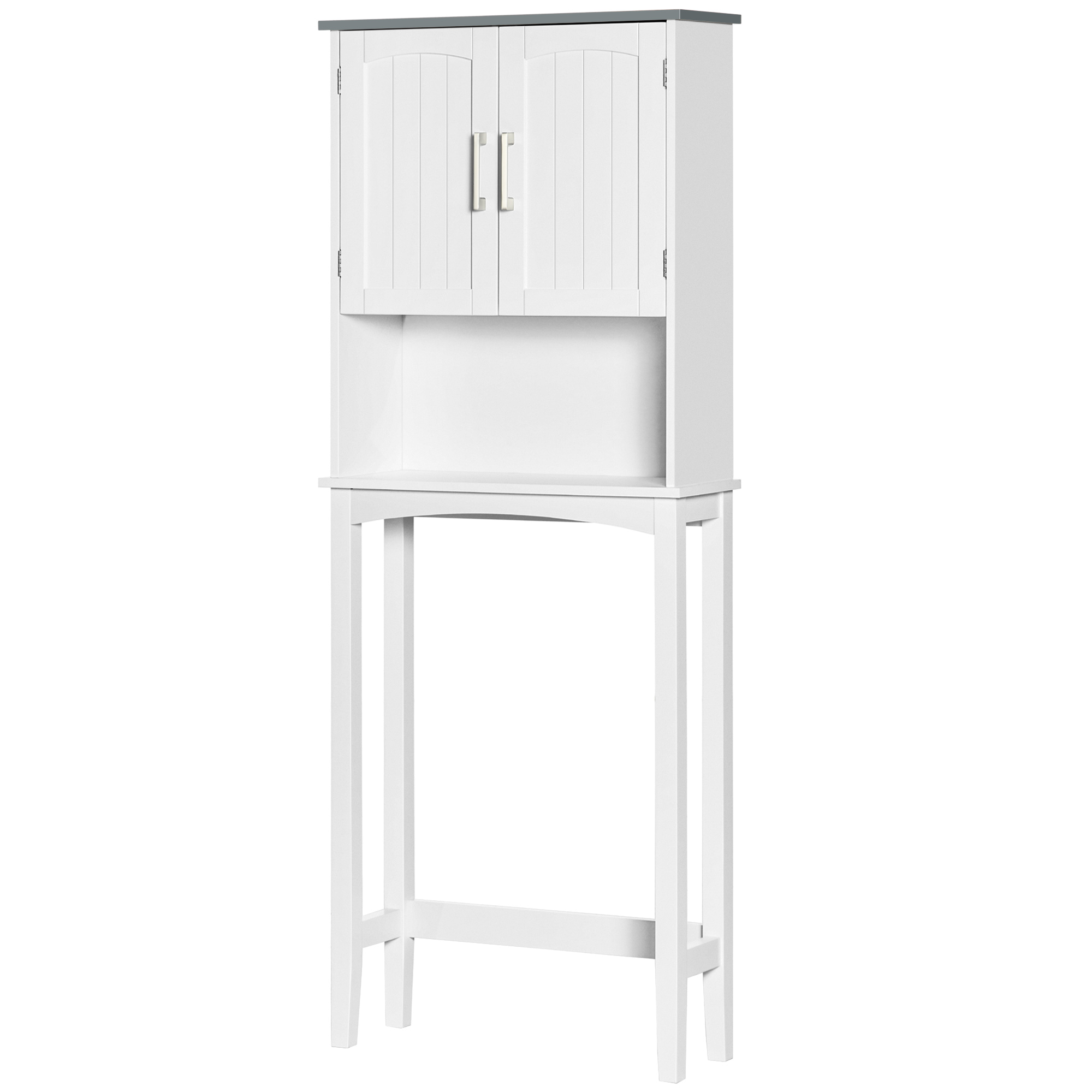 kleankin WC-Regal über Toilette Badezimmerregal mit doppelter Tür, verstell günstig online kaufen