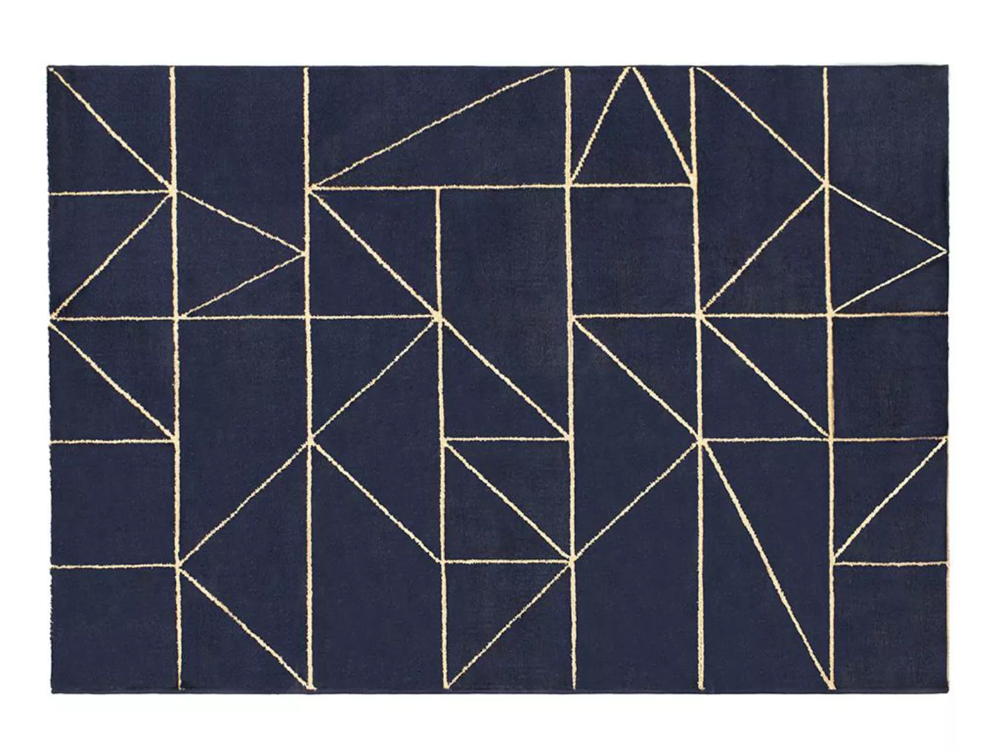 Teppich geometrisch gemustert mit goldenem Lurex-Finish IGALO - 160 x 230 c günstig online kaufen