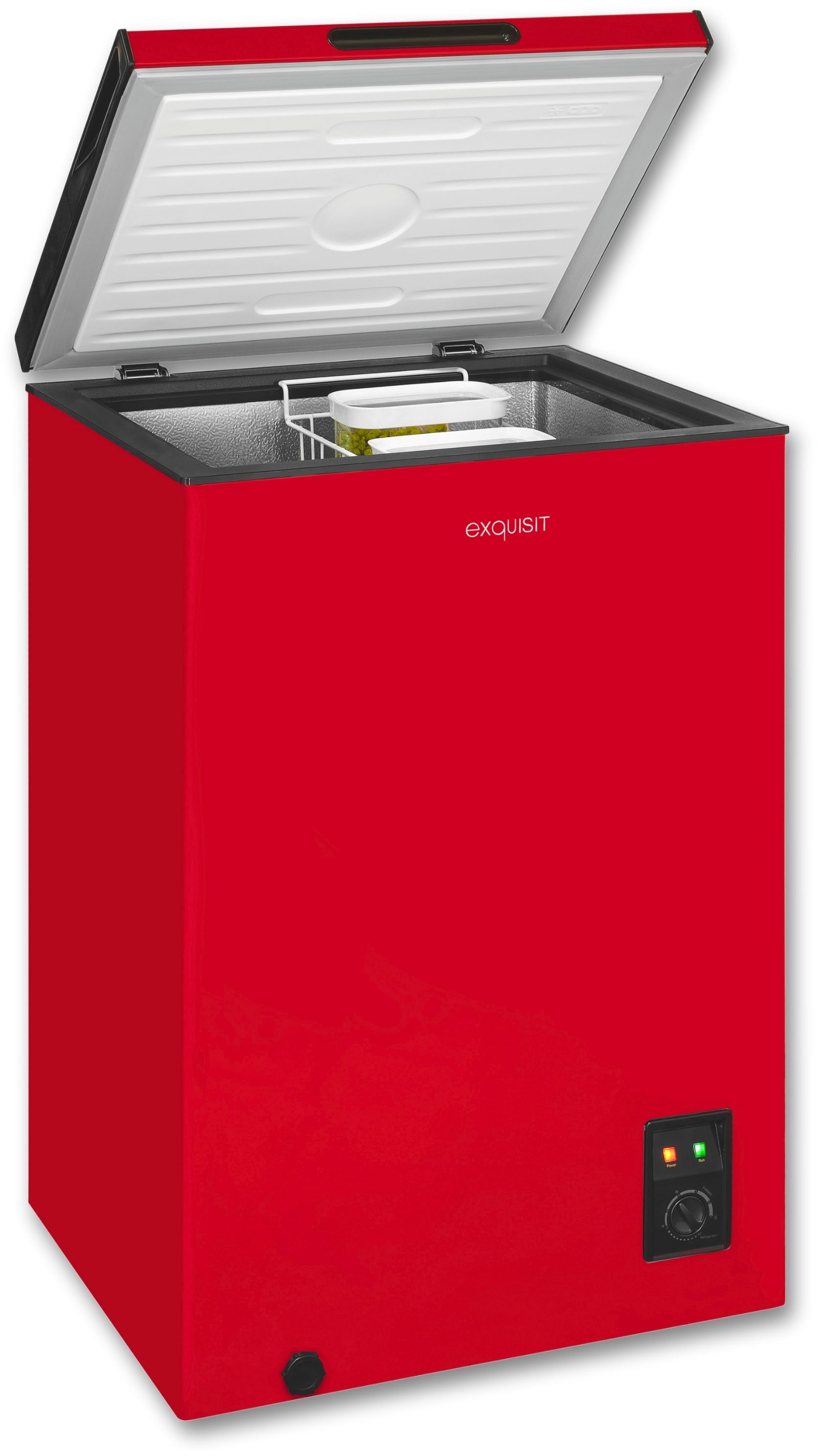 exquisit Gefriertruhe »GT100-050E rot«, 83,5 cm hoch, 54,5 cm breit günstig online kaufen