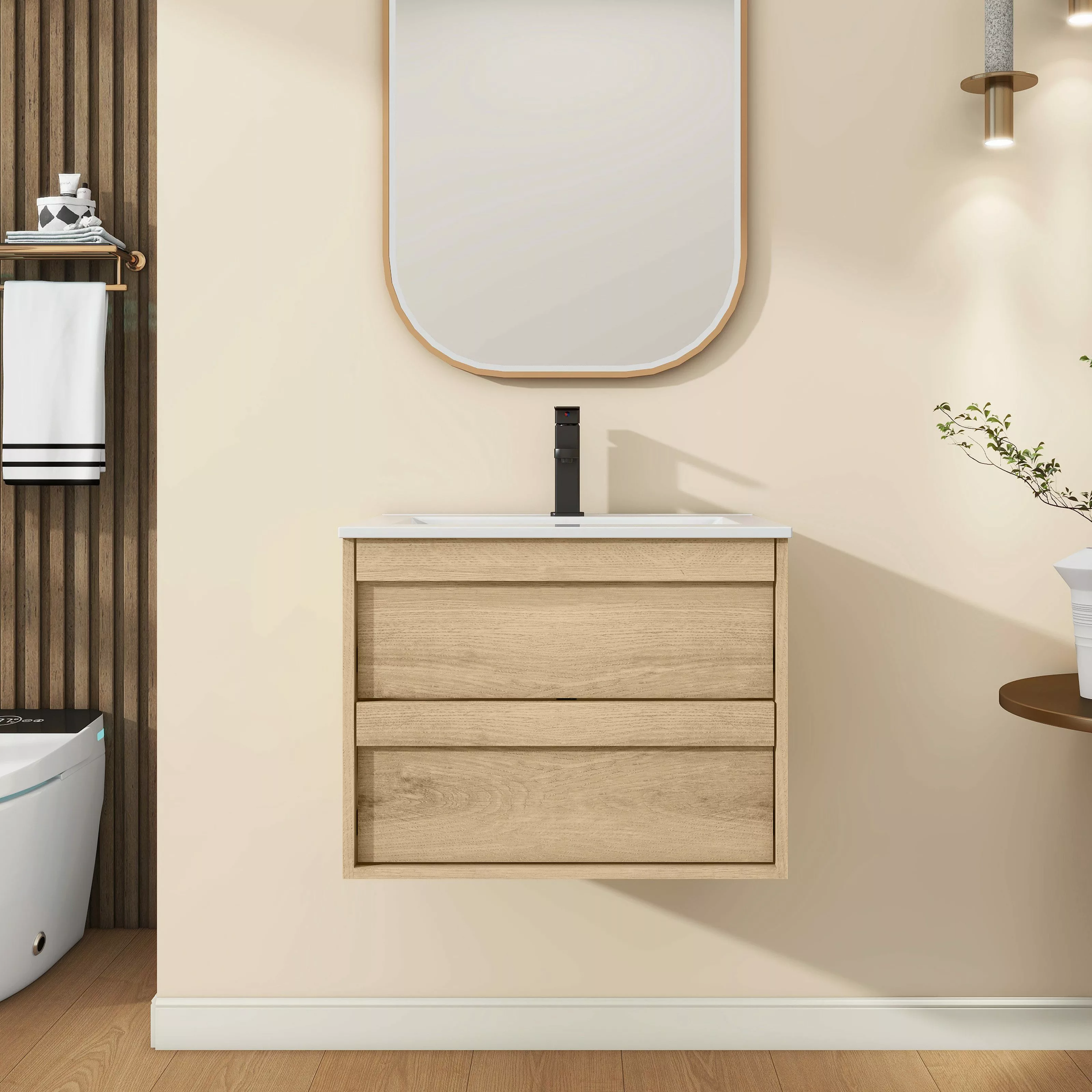 UEV Waschtisch mit Unterschrank, Waschbeckenunterschrank 60cm/75cm günstig online kaufen