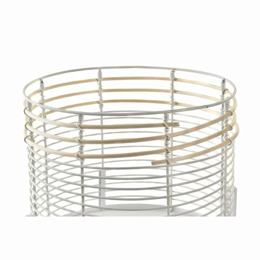 Blumentopfset Dkd Home Decor Natürlich Metall Weiß Rattan (25 X 25 X 32 Cm) günstig online kaufen