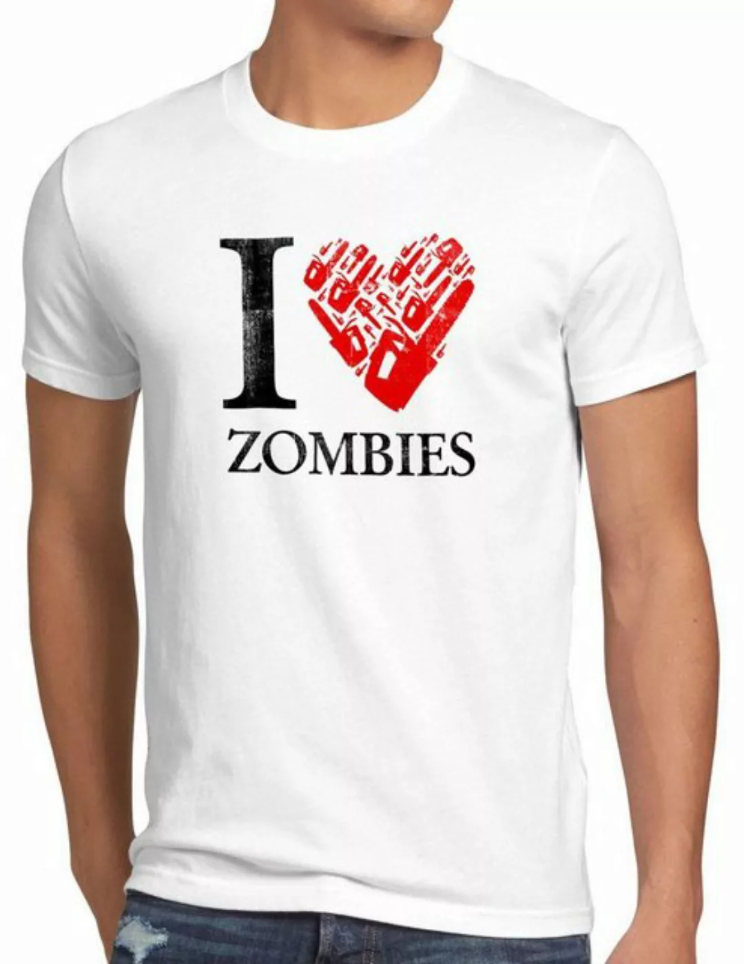 style3 Print-Shirt Herren T-Shirt Love Zombie walking kettensäge dead the h günstig online kaufen