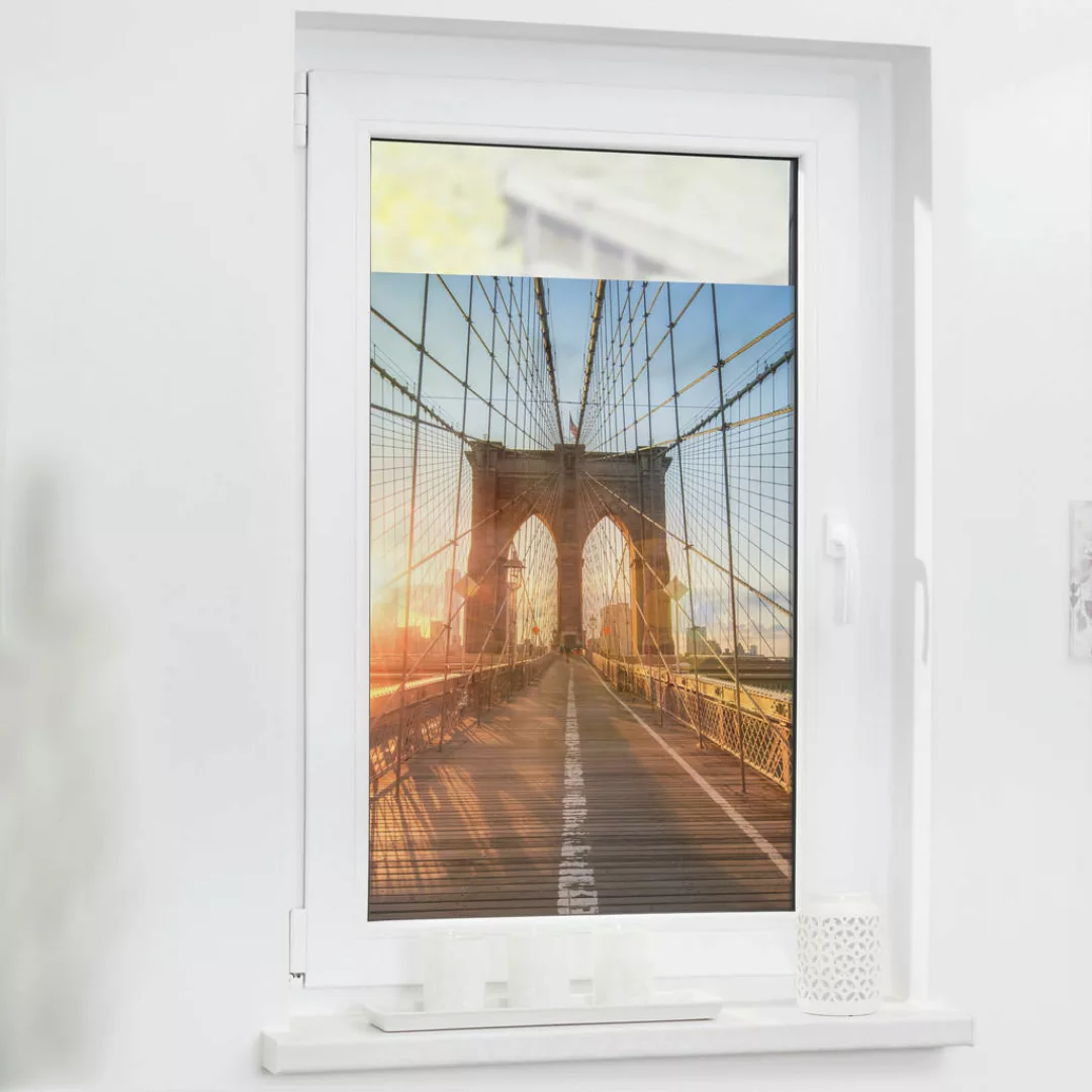 LICHTBLICK Fensterfolie Brooklyn Bridge orange B/L: ca. 50x100 cm günstig online kaufen