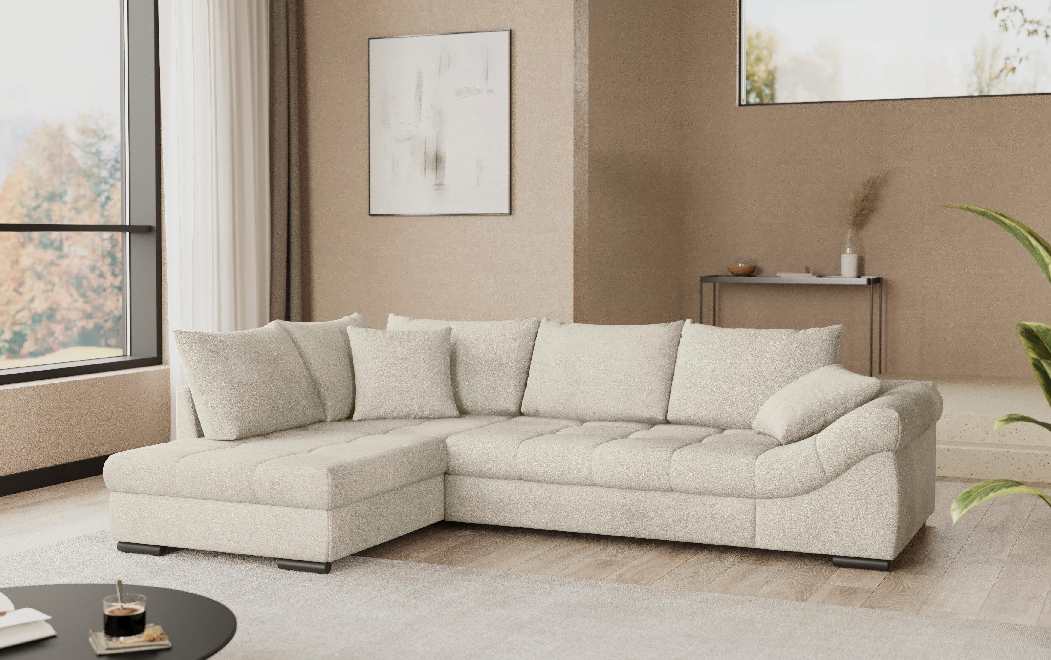 Mr. Couch Ecksofa "Allegro DuraFlex, L-Form", Hochschläfer-Bettauszug, Kalt günstig online kaufen