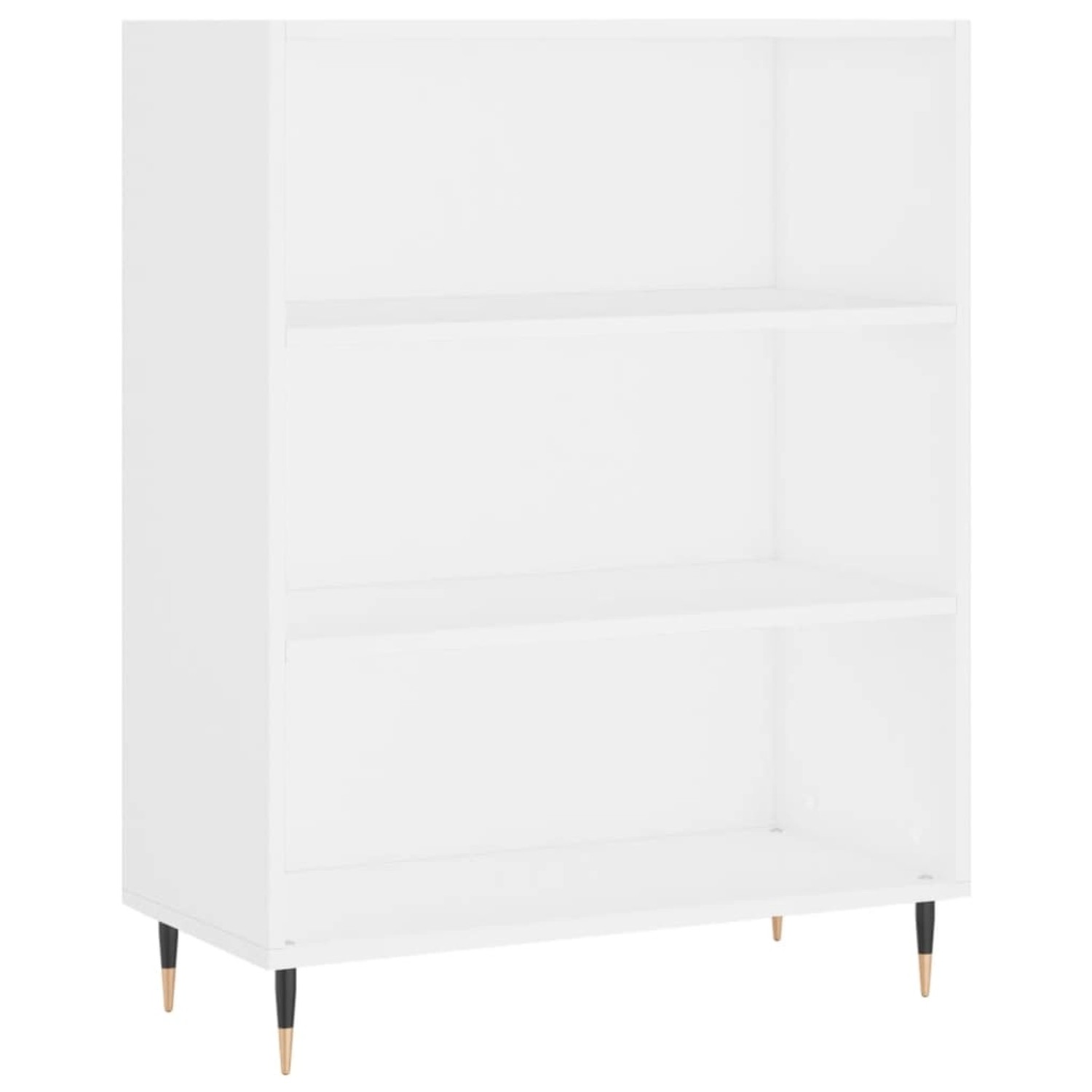 vidaXL Bücherregal Weiß Metall 69,5x32,5x90 cm Holzwerkstoff günstig online kaufen