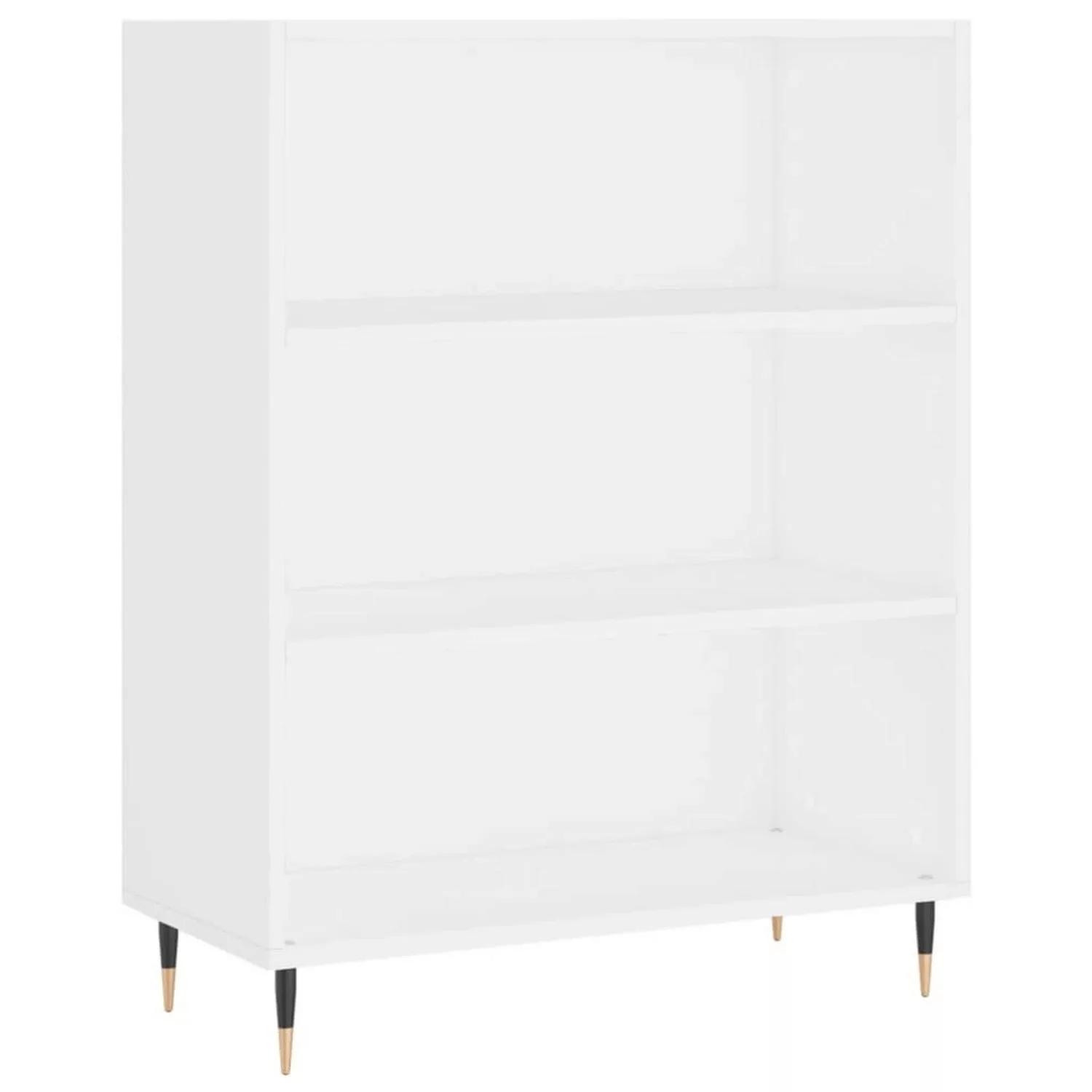 VidaXL Bücherregal Weiß Metall 69,5x32,5x90 cm Holzwerkstoff günstig online kaufen