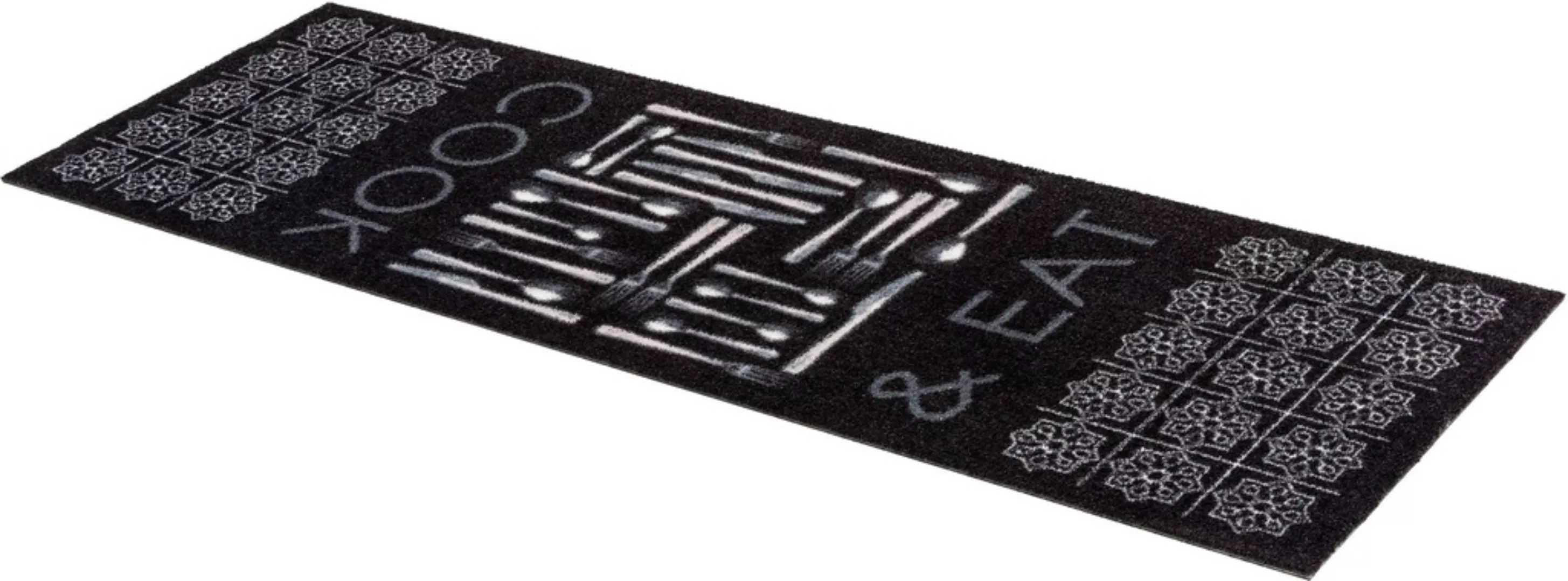 Astra Sauberlaufmatte Miabella Design Dreiecke Grau-Braun ca. 50 cm x 150 c günstig online kaufen