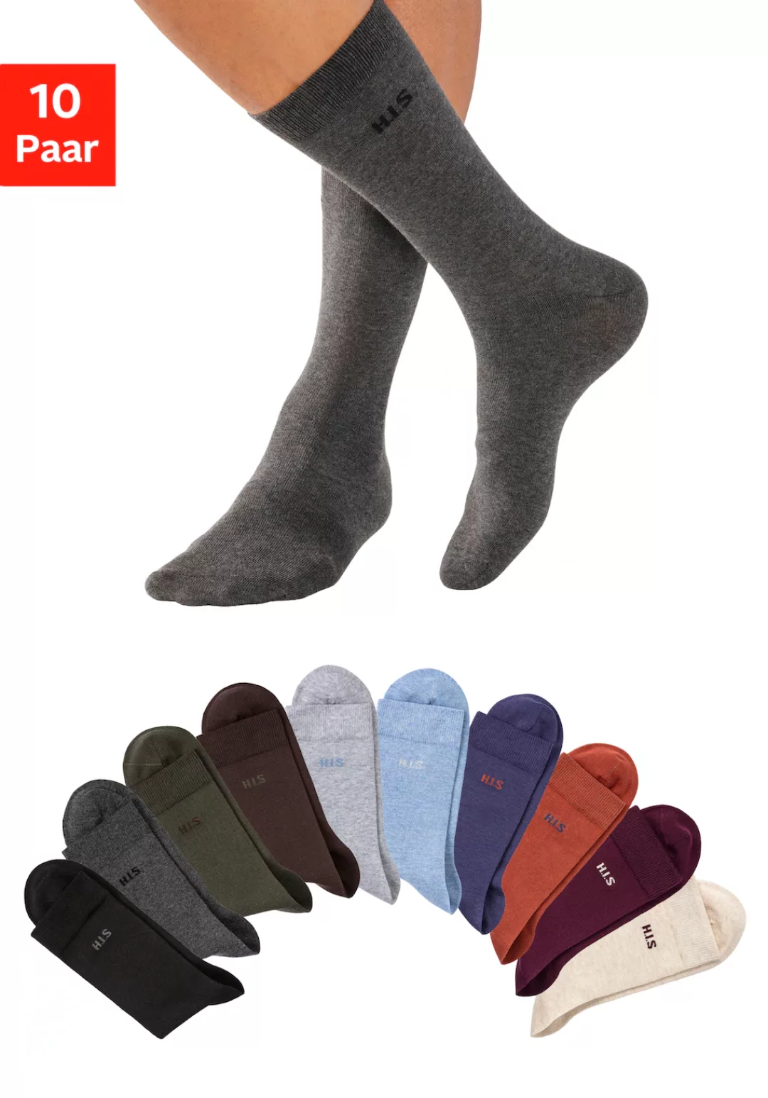 H.I.S Socken, (Packung, 10 Paar) günstig online kaufen