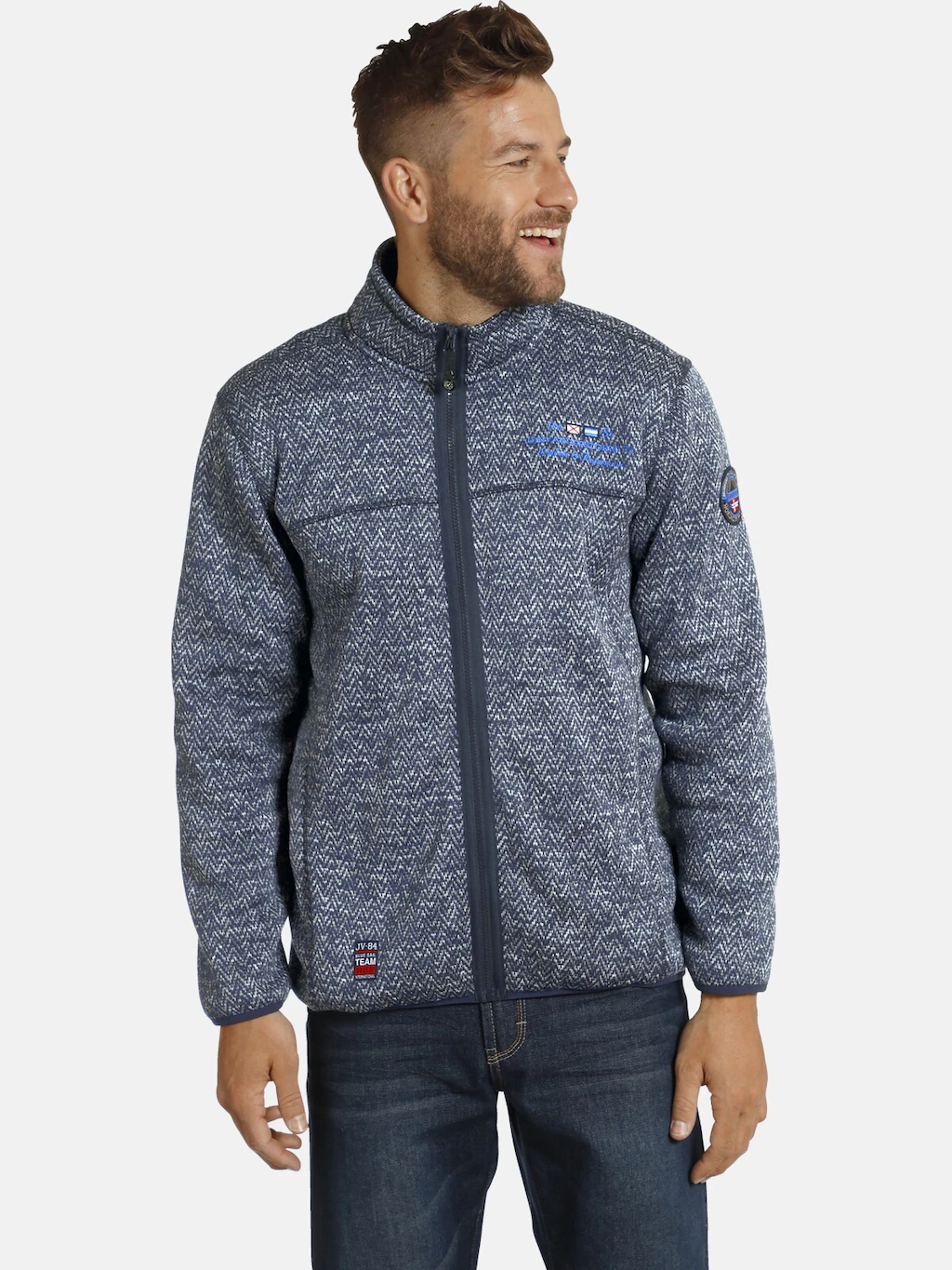 Jan Vanderstorm Sweatjacke "Strickfleecejacke KOLMUND" günstig online kaufen