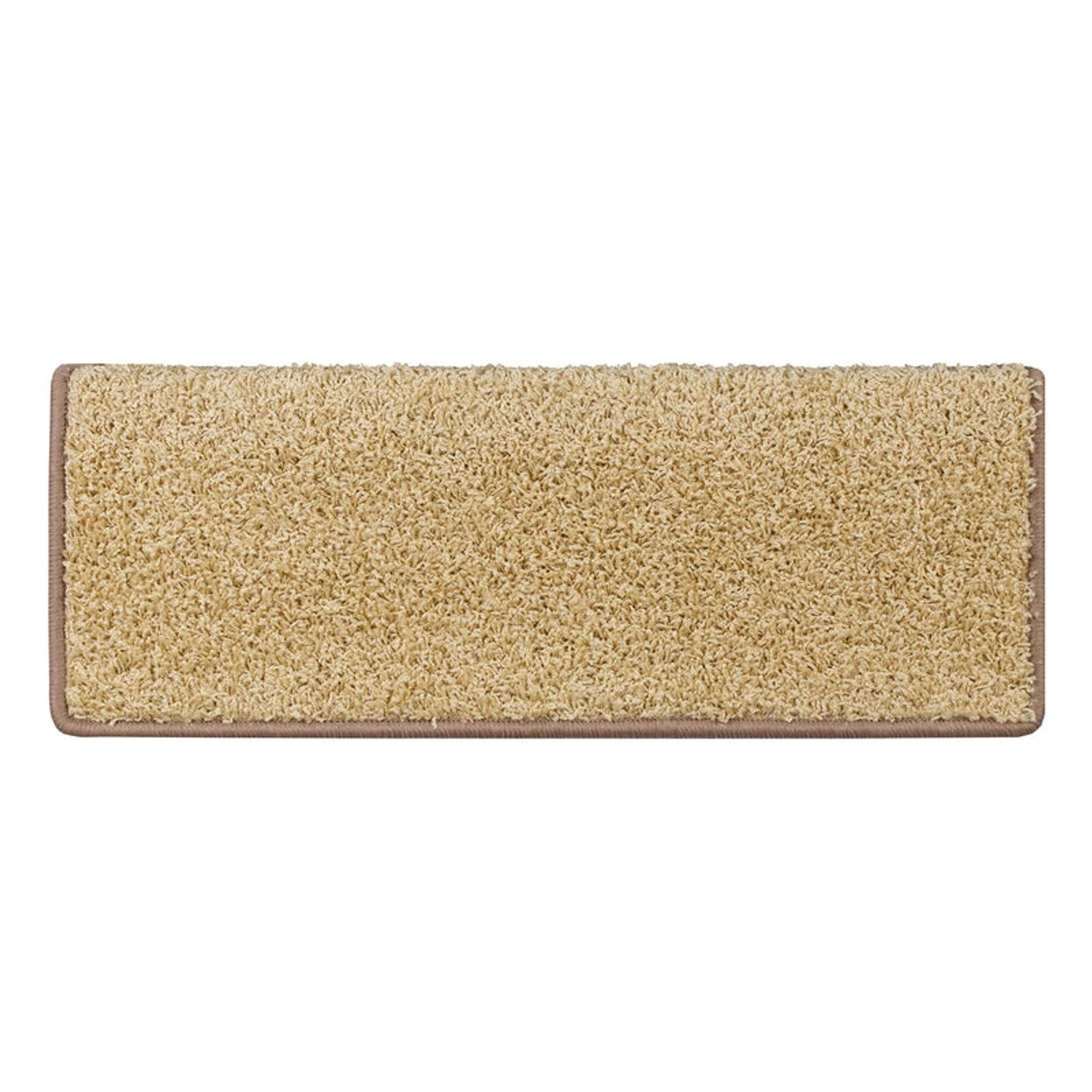 KARAT Shaggy Stufenmatte Sphinx Hochflor Beige 23,5 x 65 cm Rechteckig günstig online kaufen