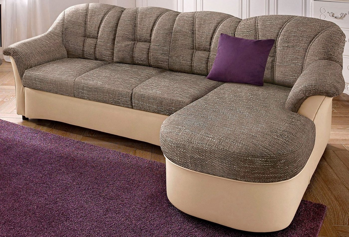 DOMO collection Ecksofa "Flores Schlafsofa, B/T/H: 233/142/86 cm, L-Form", günstig online kaufen