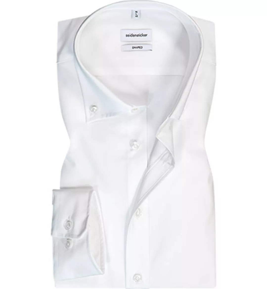 seidensticker Businesshemd "Shaped", Shaped Langarm Button-Down-Kragen Uni günstig online kaufen
