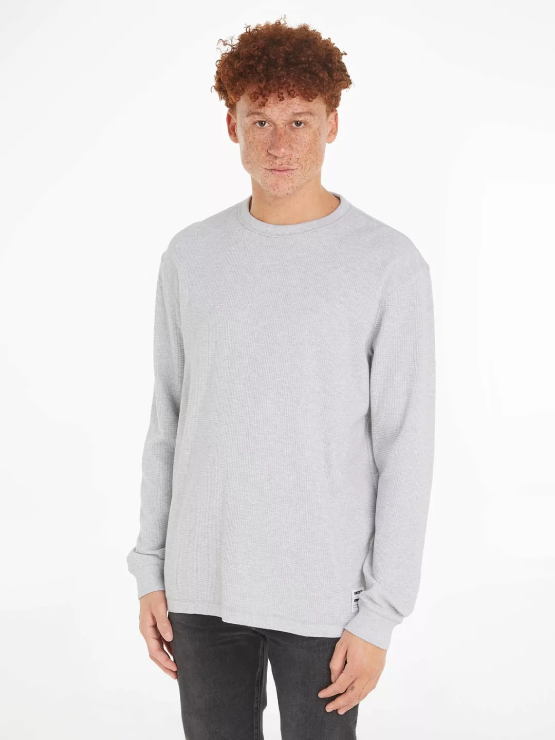 Tommy Jeans Langarmshirt "TJM REG LS WAFFLE TEE", mit Markenlabel am Bund günstig online kaufen