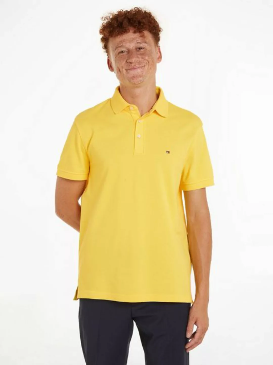 Tommy Hilfiger Poloshirt 1985 SLIM POLO Markenstickerei, aus Baumwoll-Piqué günstig online kaufen