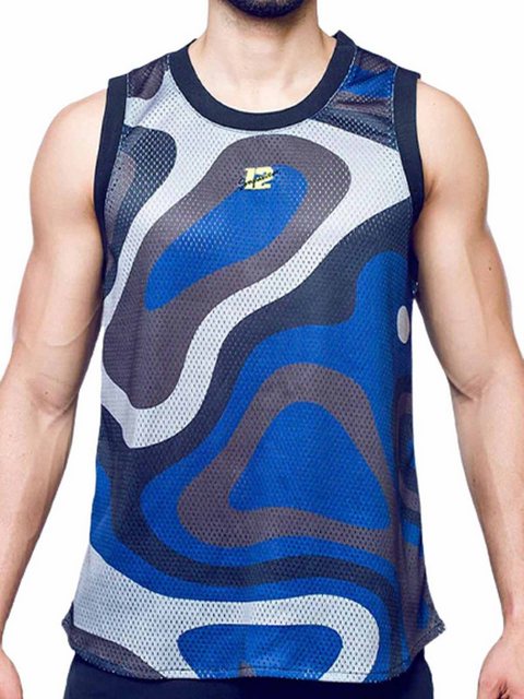 Supawear T-Shirt Supawear Mesh Jersey Tank Top Blue Print Combo M günstig online kaufen