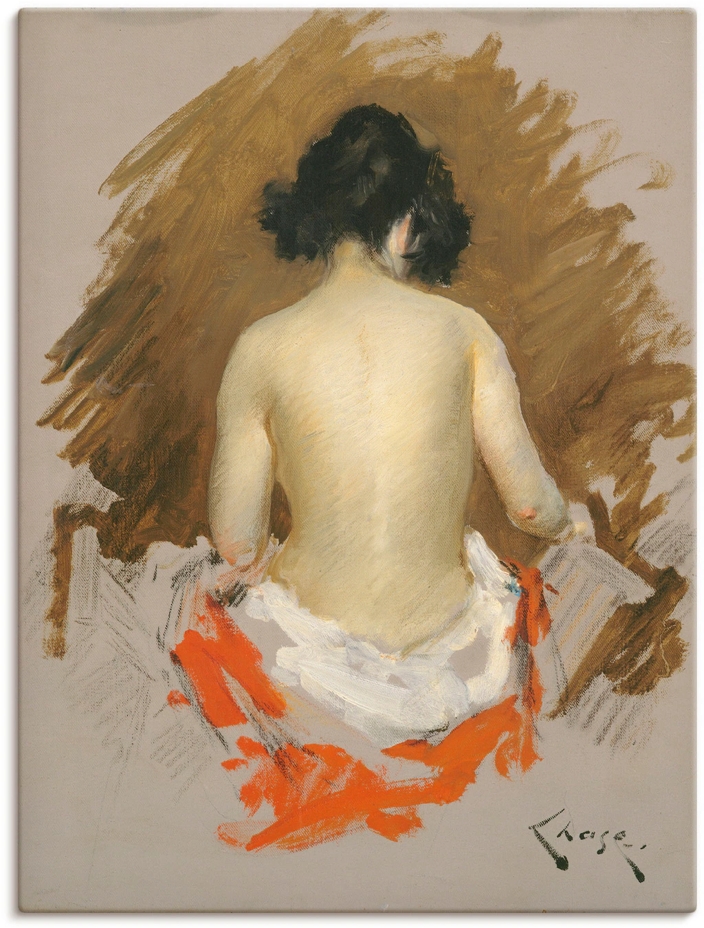 Artland Leinwandbild "Akt, um 1901", Erotische Bilder, (1 St.), auf Keilrah günstig online kaufen